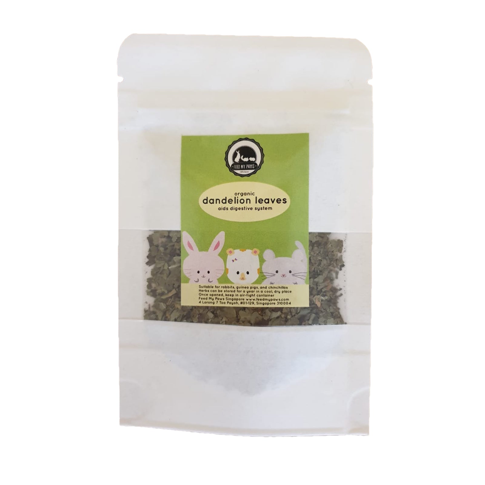 Organic dandelion leaves supports Digestion for hamsters rabbits g Feed My Paws