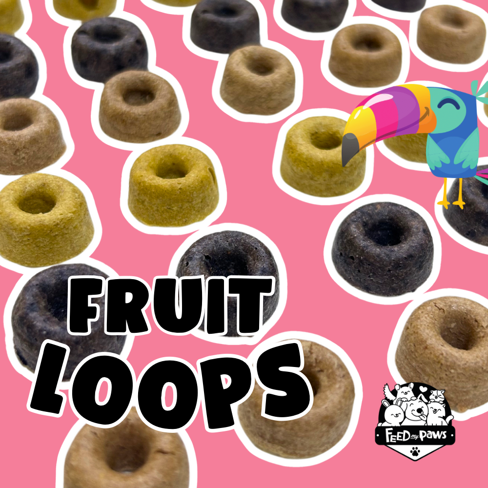 FRUIT LOOPS - Vegan limited edition treat for dogs, cats, rabbits, guinea pigs, hamsters