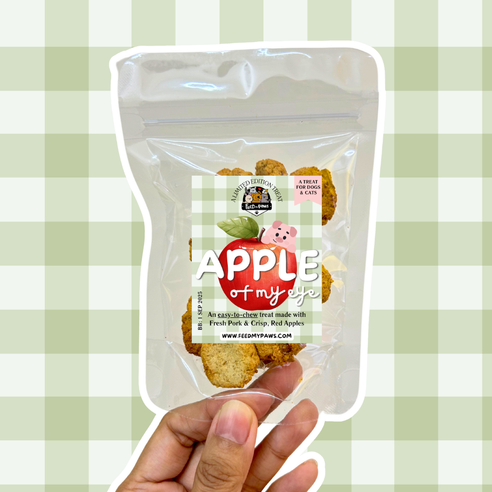 Feb 2025: Apple of My Eye [easy-to-chew Pork & Apple treat for Dogs & Cats]