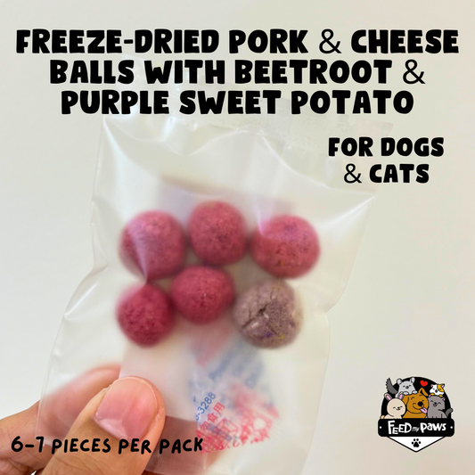 Grab it before it's gone: Freeze-dried Pork & Cheddar with Beetroot & Purple Sweet Potato