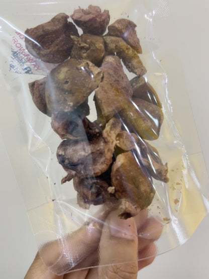 Halloween 2024: Ghastly Duck Bites (Duck Liver, Gizzard and Heart), a cooked freeze-dried treat for Dogs & Cats