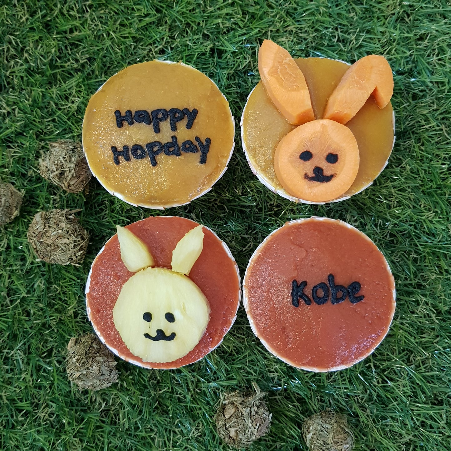  earth tone design rabbit birthday cake cupcake in singapore