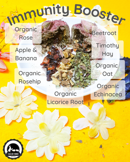 boosting of immunity via handmade herb treats -  - for hamsters rabbits and guinea pigs