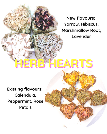 ingredients of herb heart treats for guinea pigs, hamsters, rabbits in singapore