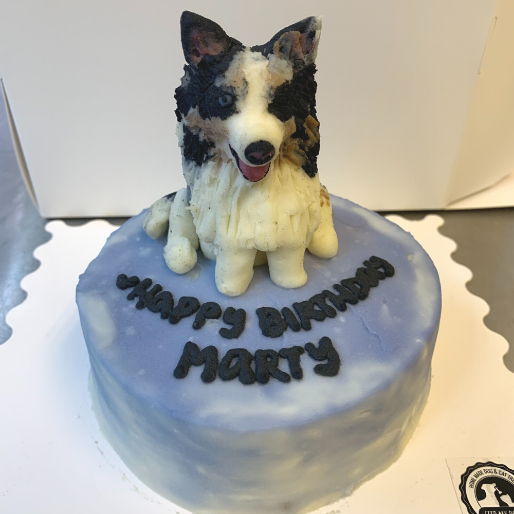 Dog Birthday Cake with Custom Figurine